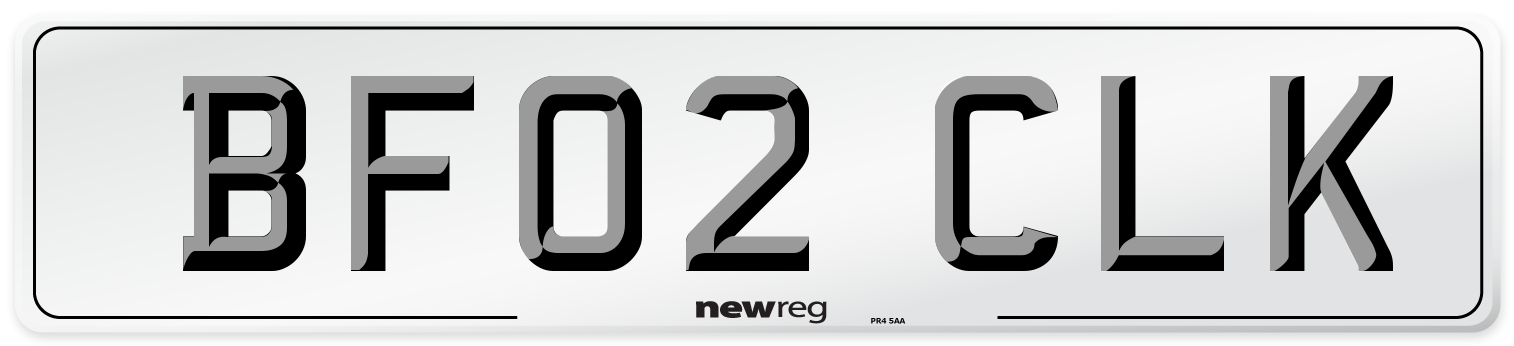 BF02 CLK Number Plate from New Reg